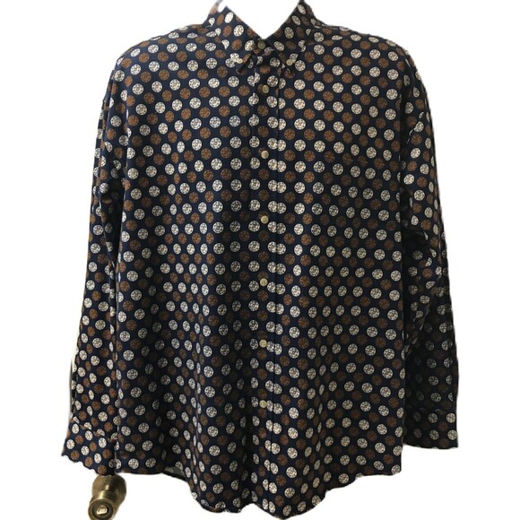 Vintage Natural Issue Men's Casual Button Down Shirt Size Large Long Sleeve - Picture 1 of 10